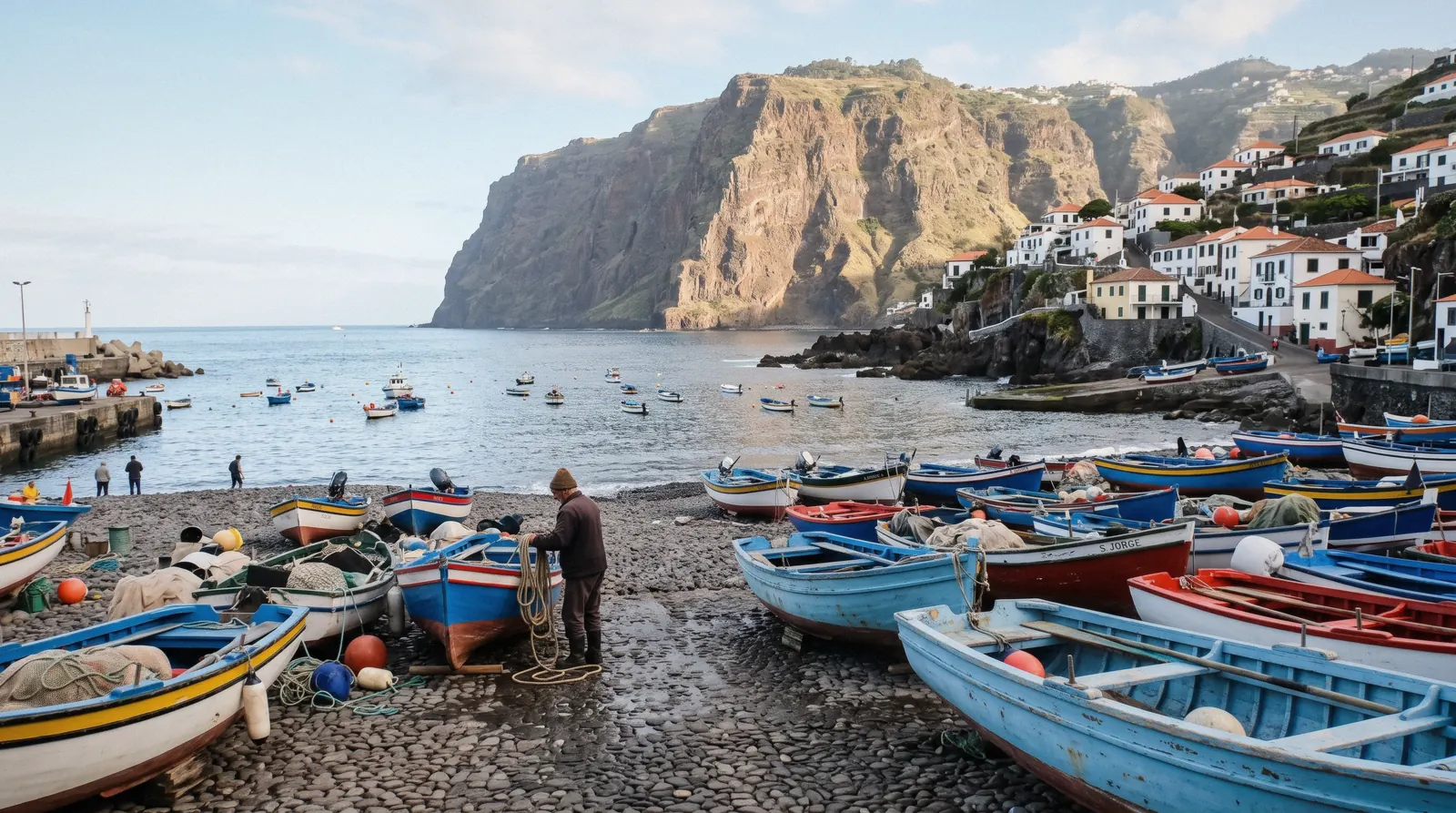 Funchal bay and the mountains behind it, the starting point for most things to do in Madeira, Portugal